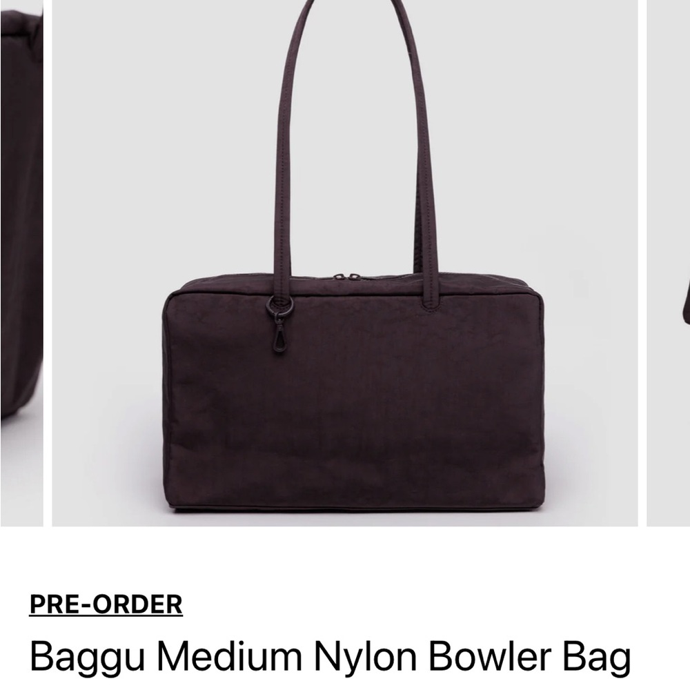 Baggu Medium Nylon Bowler Bag - chocolate plum
